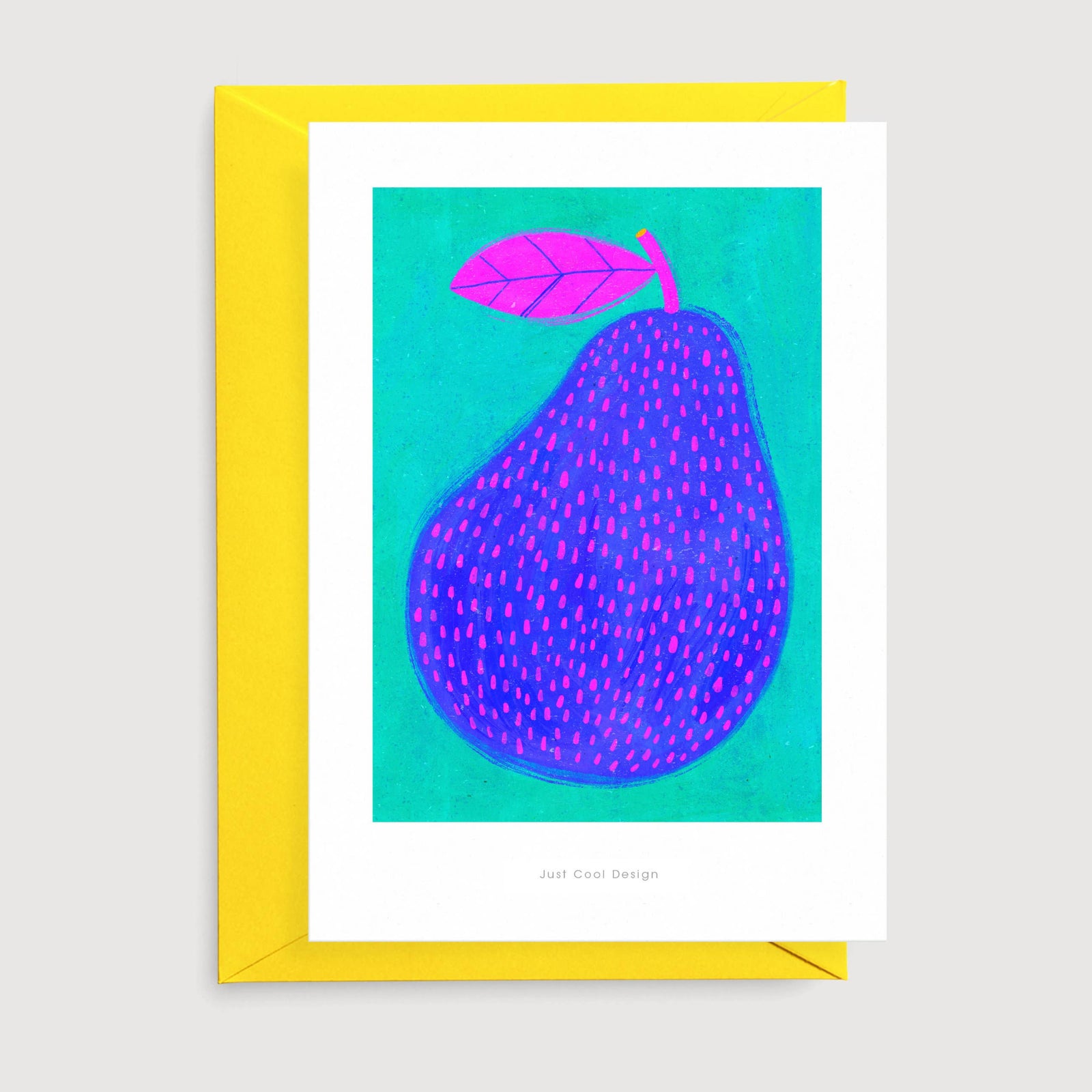 Blue Pear Art Print | Illustration Card