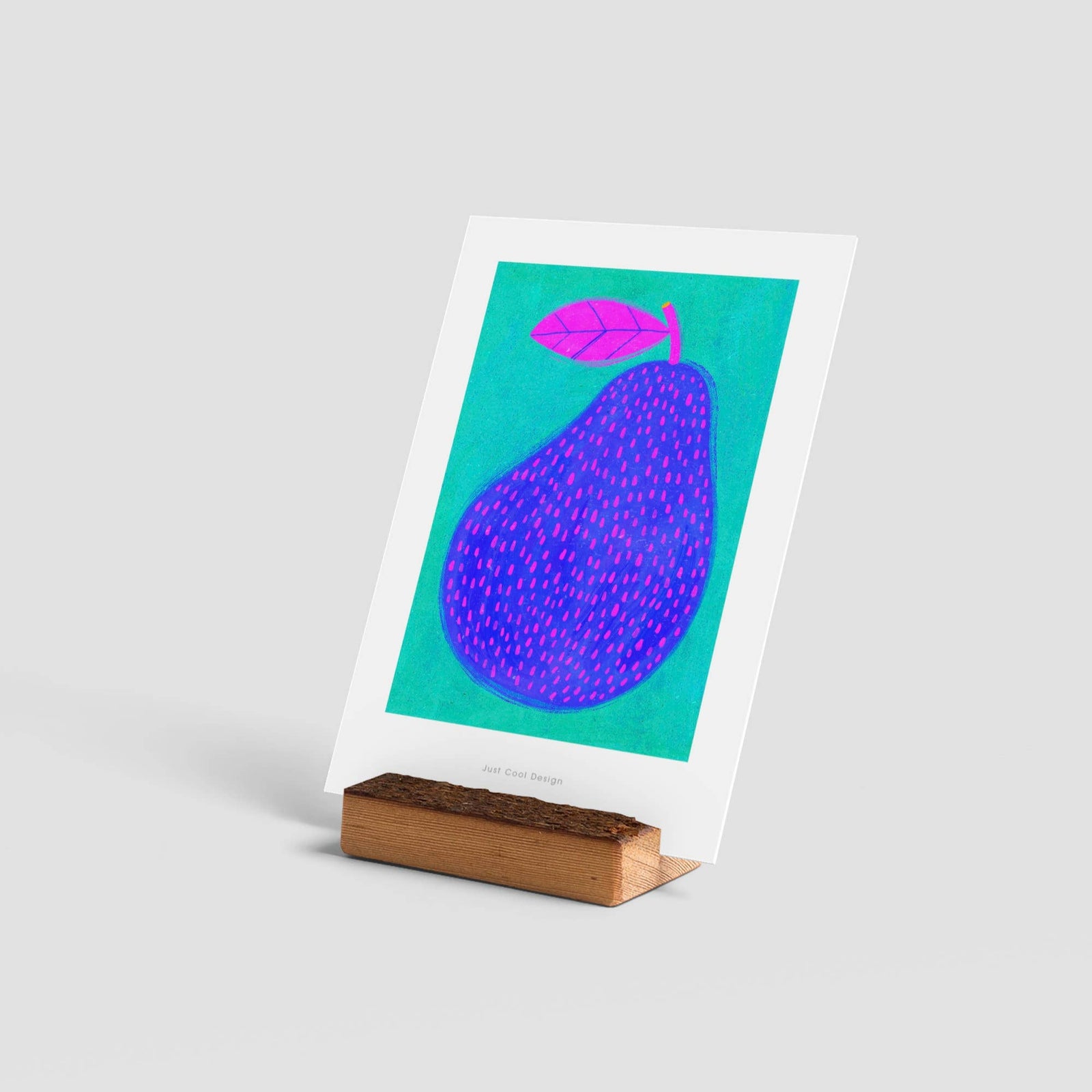 Blue Pear Art Print | Illustration Card