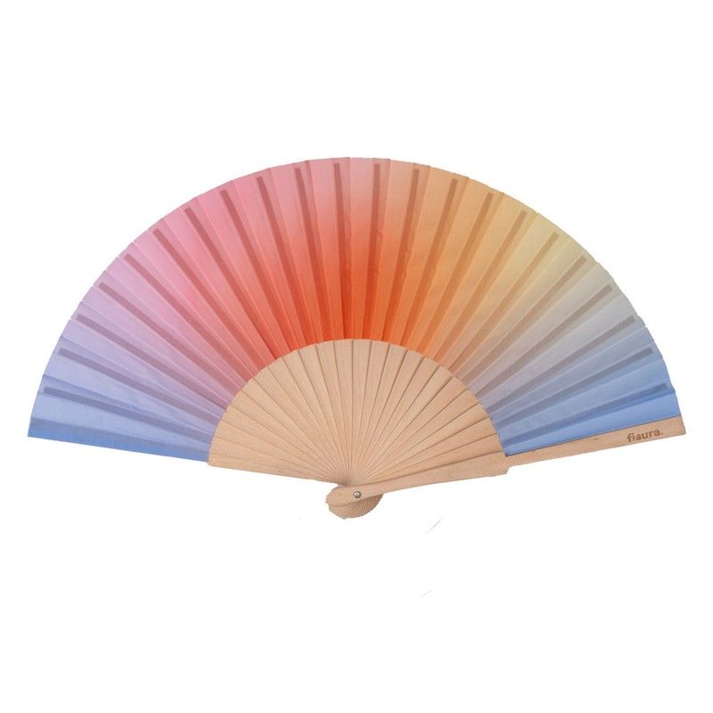 Blue and Orange Gradient | Hand Fan