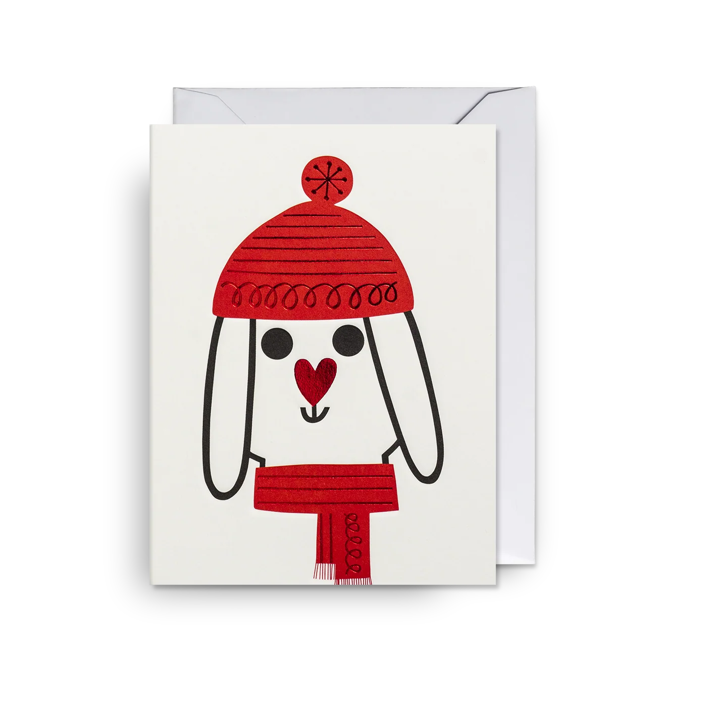 Bobble Hat Dog | Jane Foster | Mini Card
