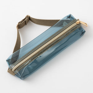 Book Band Pen Case B6 - A5 Navy Clear × Khaki