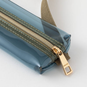 Book Band Pen Case B6 - A5 Navy Clear × Khaki