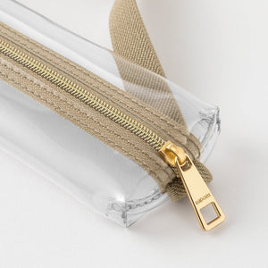 Book band Pen case B6 - A5 Clear × Beige