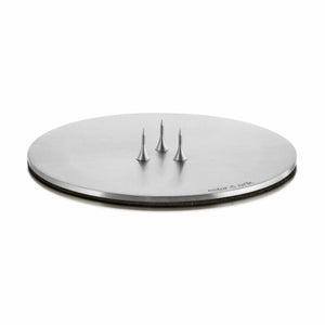 Candle Plates Small | Matt Silver