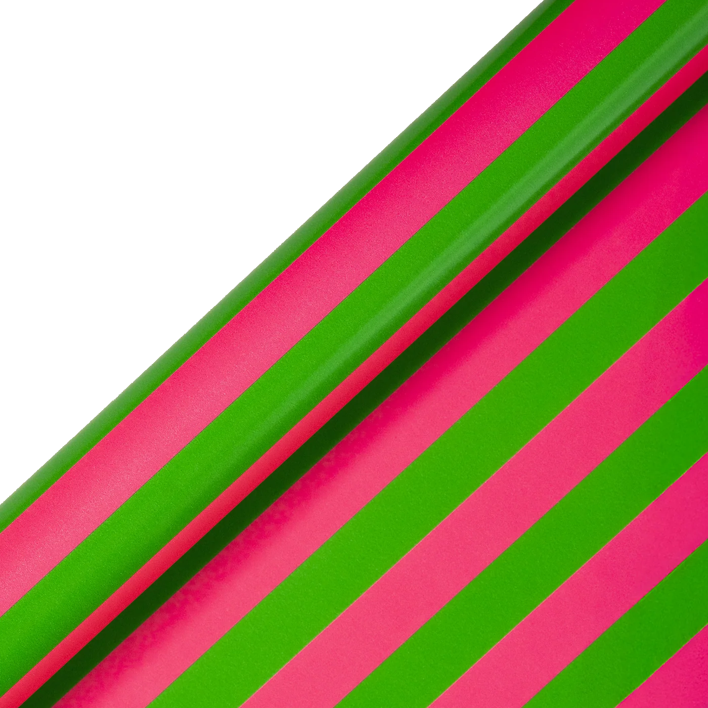 Candy Cane Green & Pink Stripe Roll Wrap