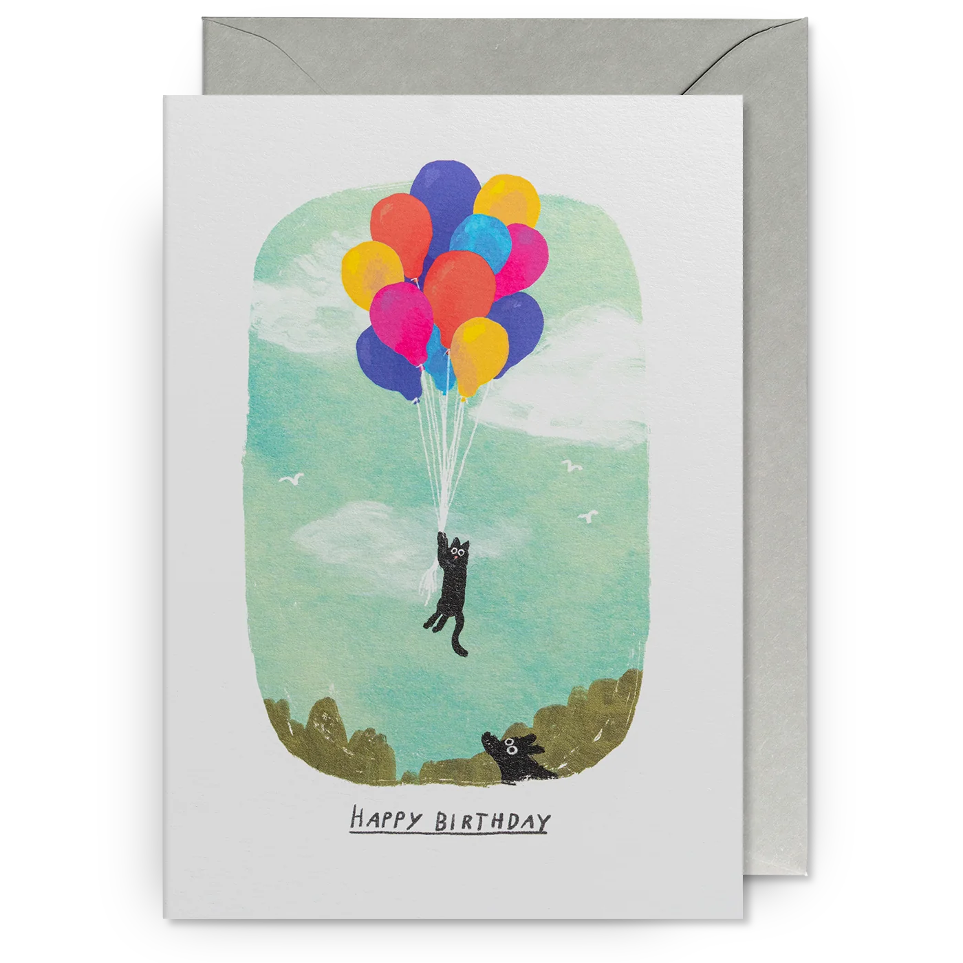 Cat in the Clouds Birthday Card | John Bond