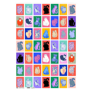 Cats Gift Wrap by Agathe Singer