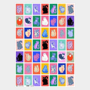 Cats Gift Wrap by Agathe Singer