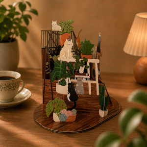 Cats & Plants | Pop-Up Card