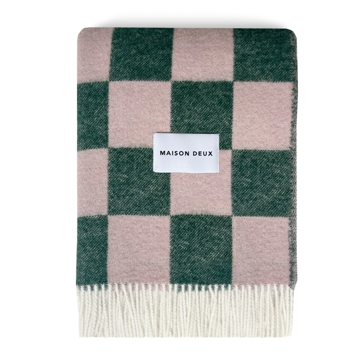 Checkerboard Blanket Green Pink