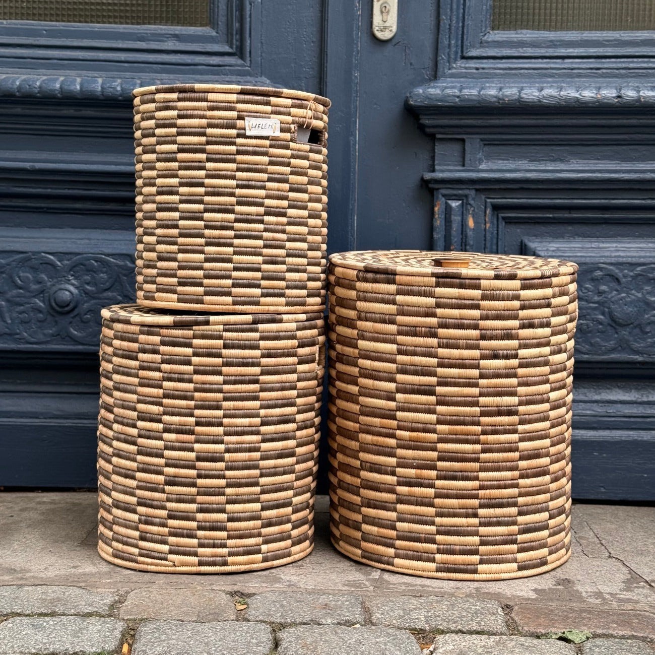 3 sizes of handmade pattern basket for laundry