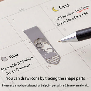 Clip Bookmarker Cat & Moon