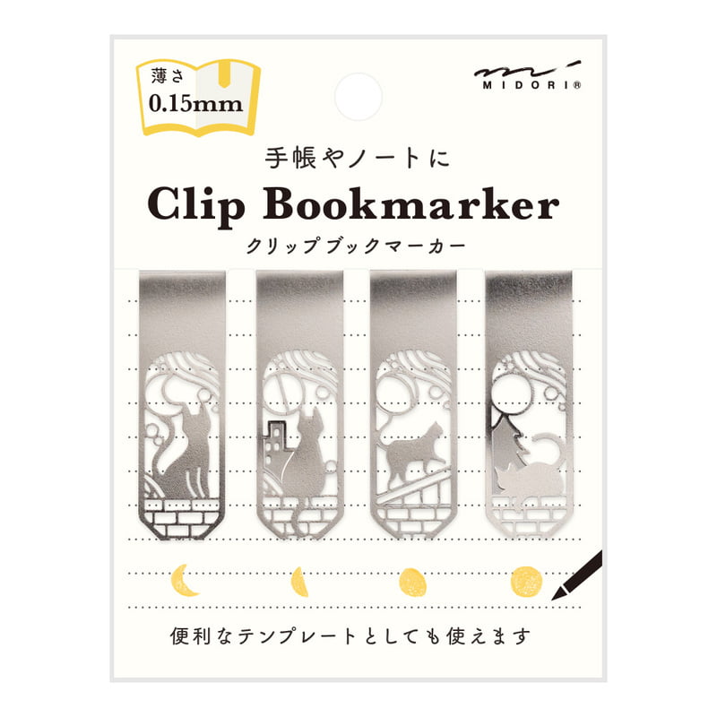 Clip Bookmarker Cat & Moon