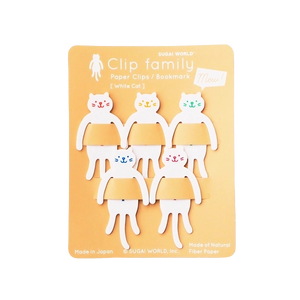Clip Family Paperclip/Bookmark | White Cat