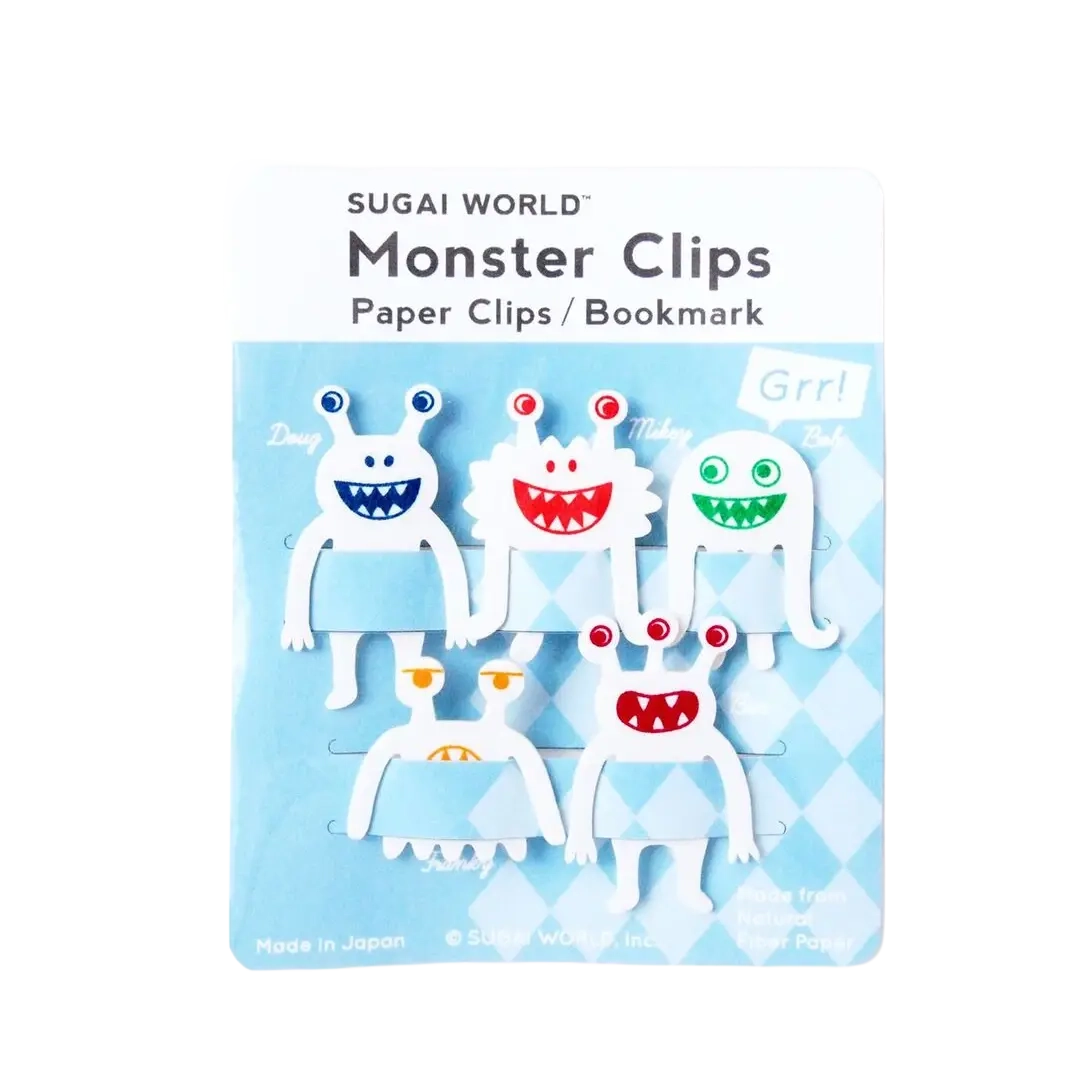 Clip Family Paperclip/Bookmark | White Monster