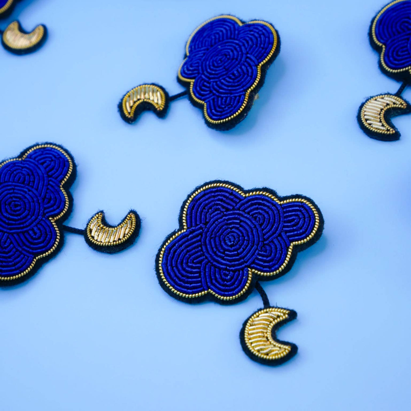Cloud & Moon Brooch