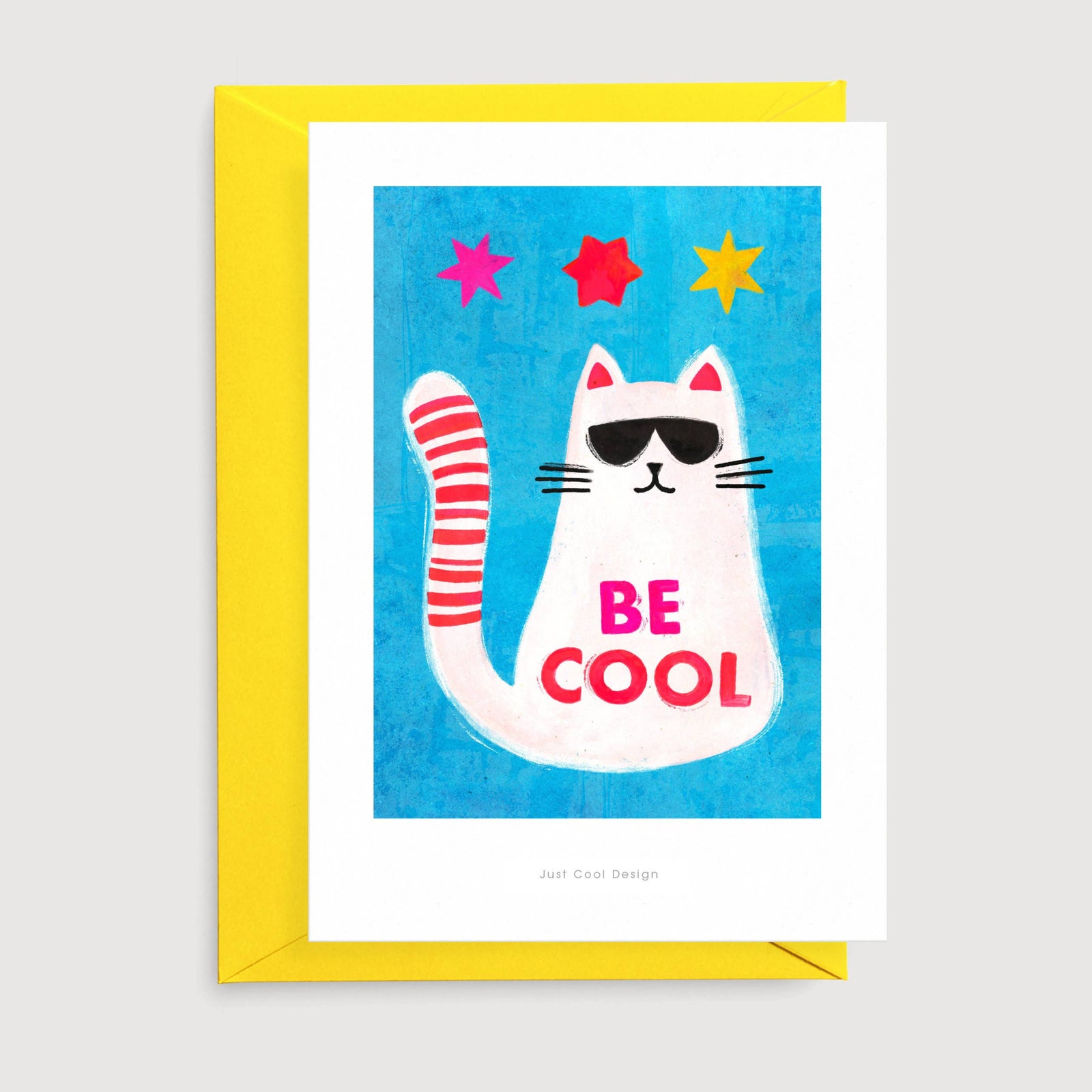 Cool Cat Art Print | Illustration Card