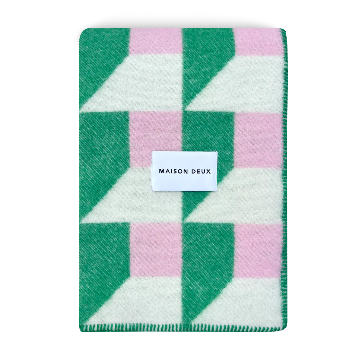 Cubics Blanket Grass Pink