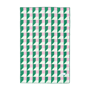 Cubics Blanket Grass Pink
