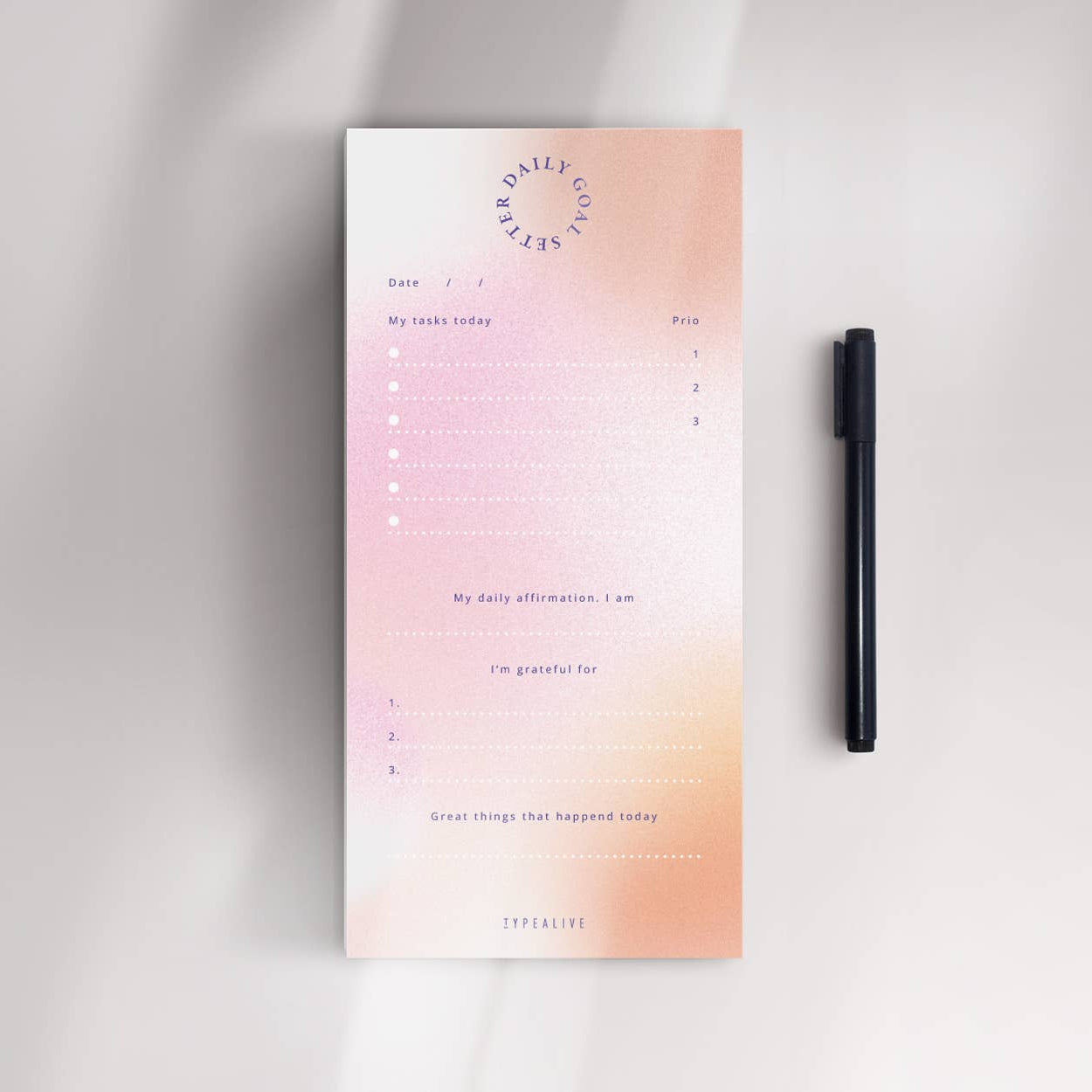 Daily Goals Notepad