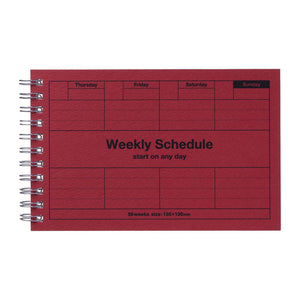 Dayfree Weekly Schedule | Red