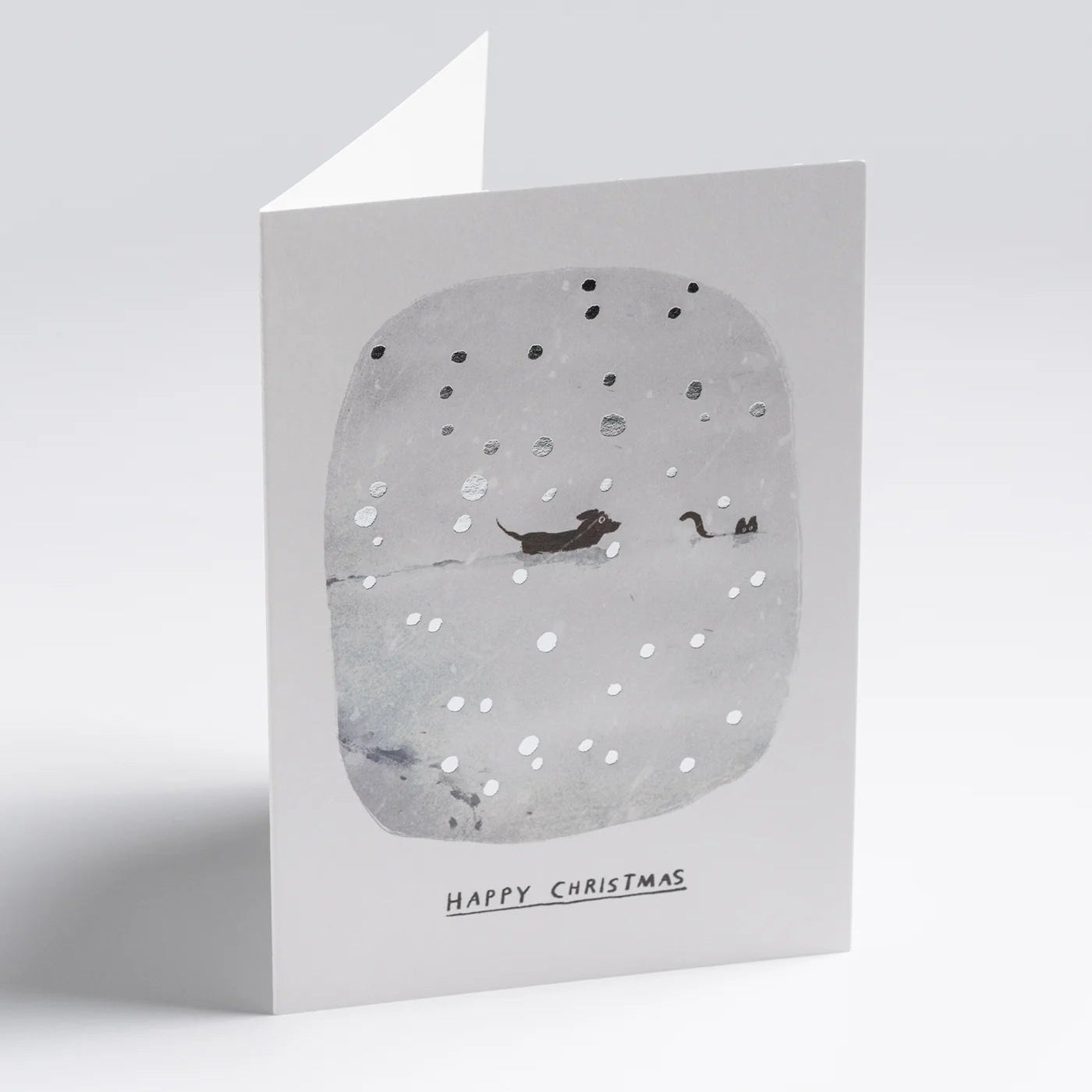 Deep Snow Cat & Dog | John Bond | Christmas Card