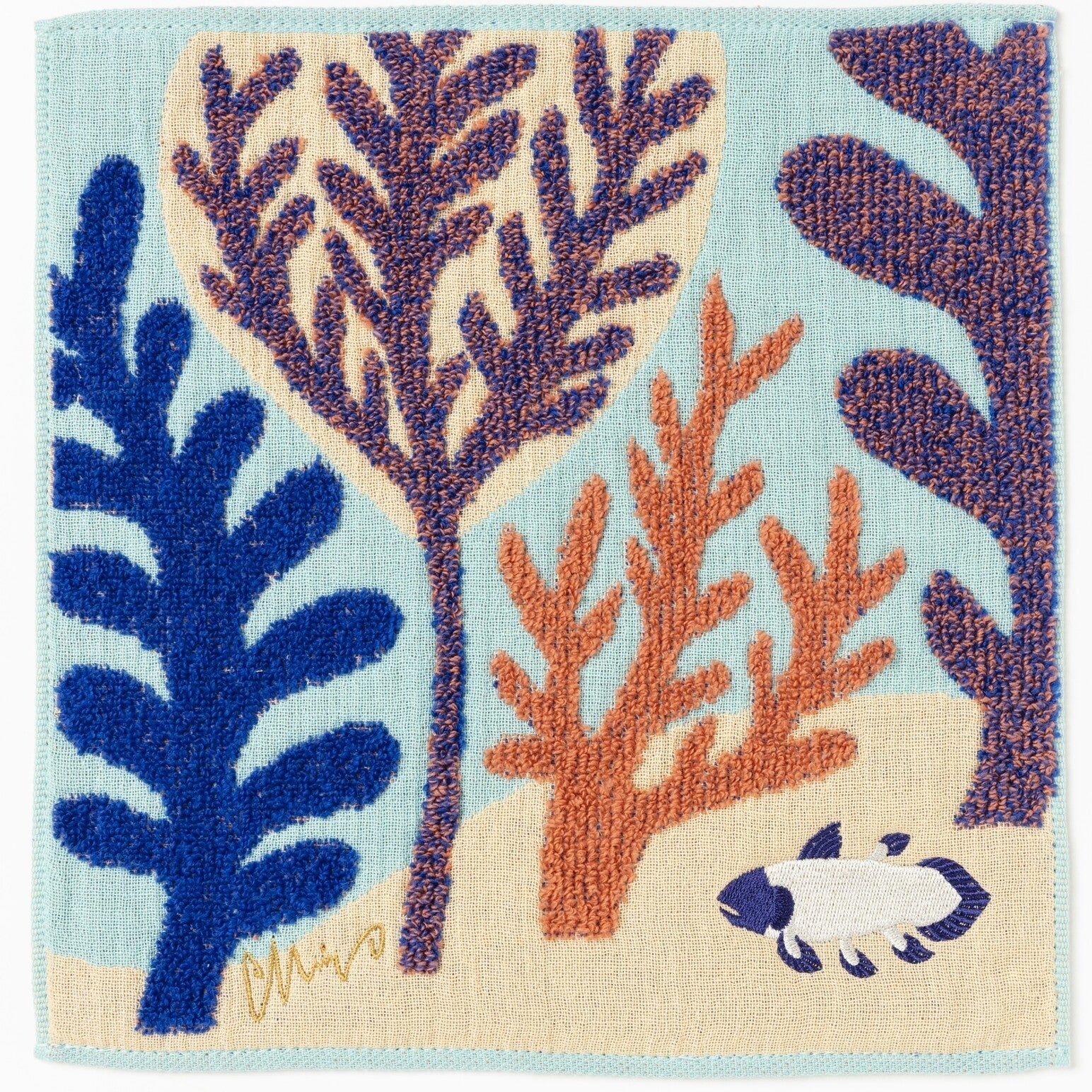 Dish Cloth Coelacanth Blue