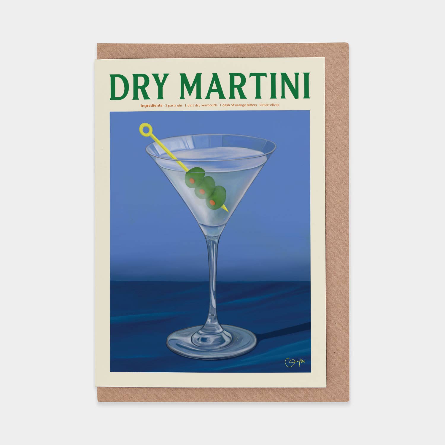 Dry Martini | Elin PK | Greetings Card