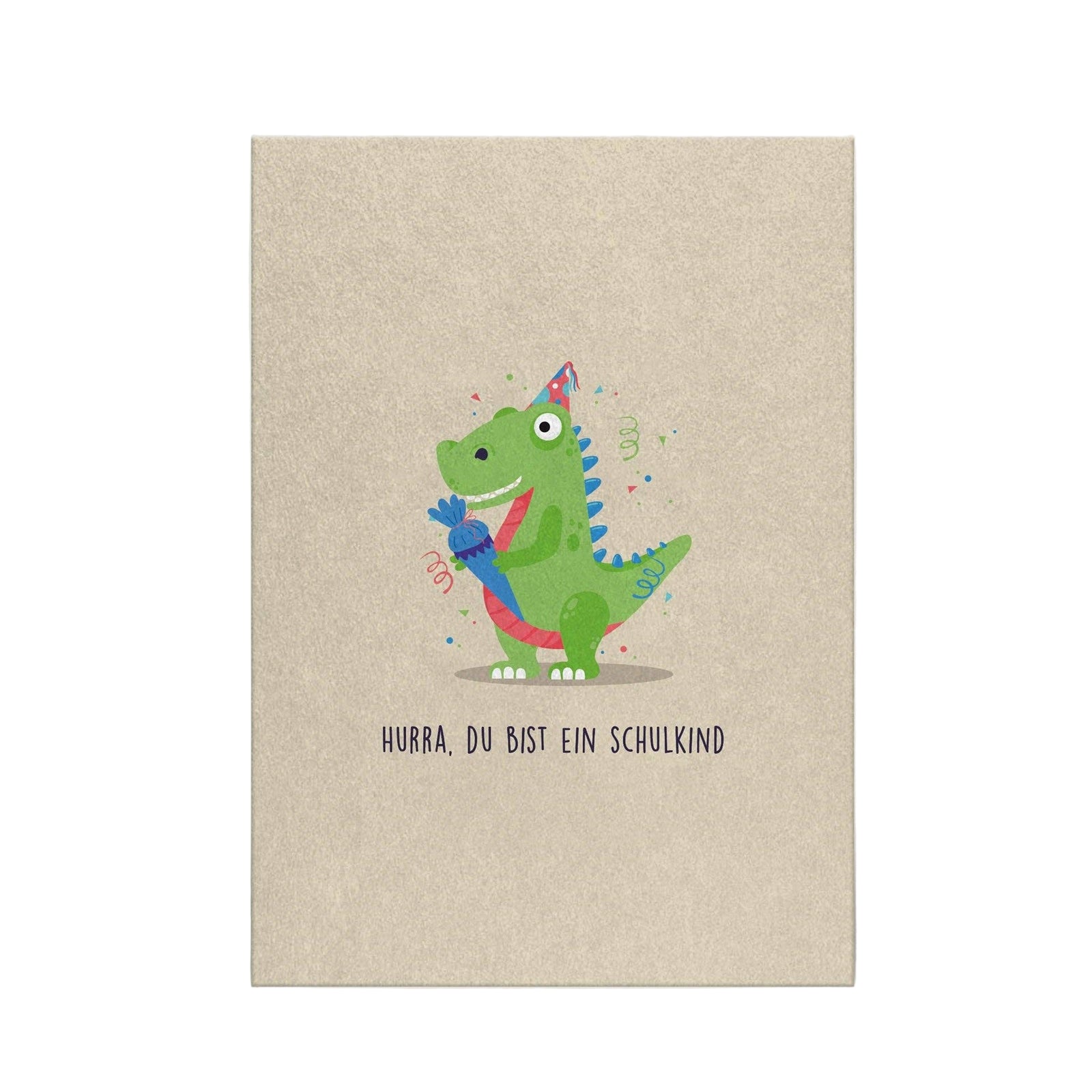 Einschulung | Dinosaur with School Bag | Postcard