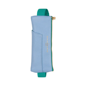 Elastic Book Band Pen Pouch | Light Blue + Green