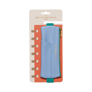 Elastic Book Band Pen Pouch | Light Blue + Green