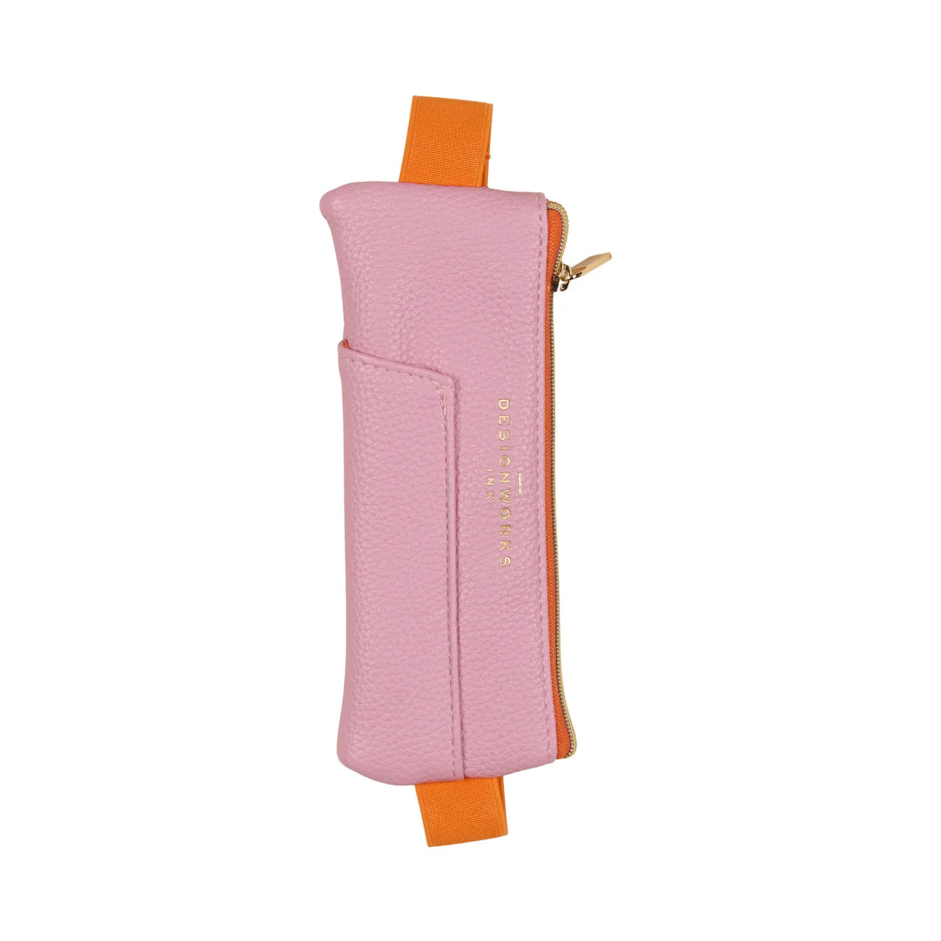 Elastic Book Band Pen Pouch | Pink Orange