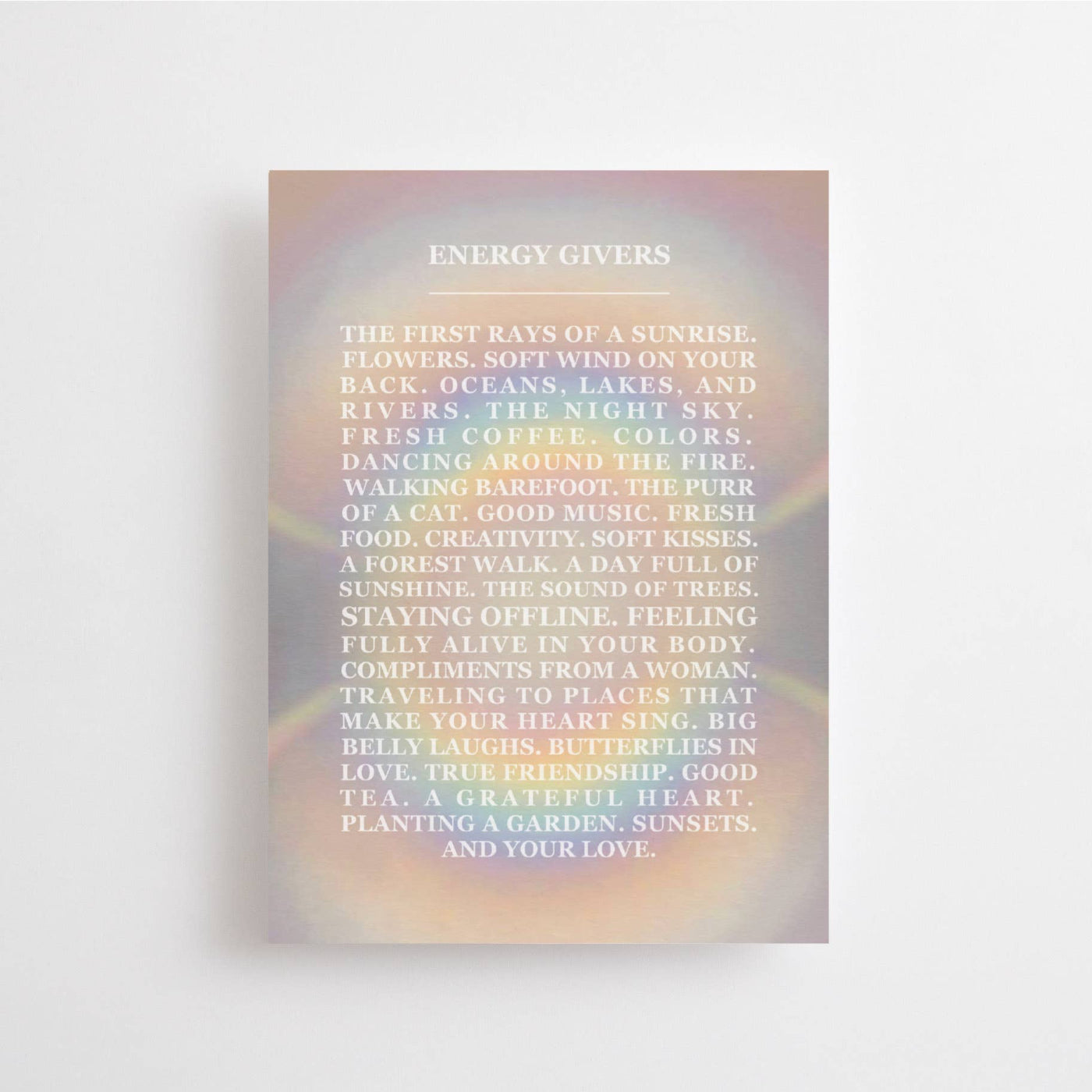Energy Givers Postcard