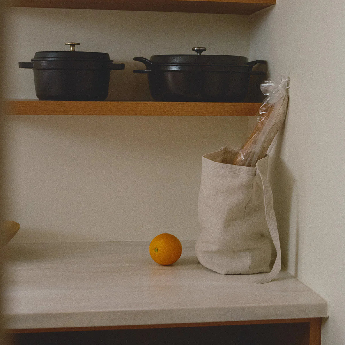 FUTO Linen Bread Bag 150mm | White