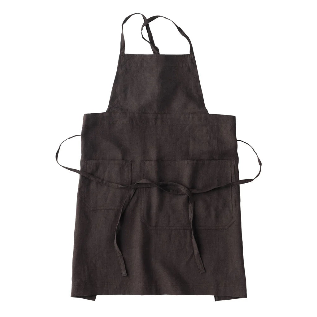 FUTO Linen Full Apron | Charcoal