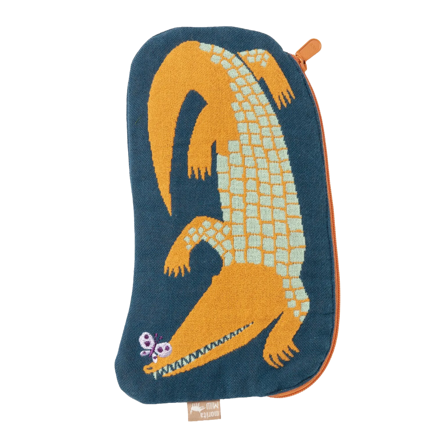 Fabric Pouch Crocodile & Butterfly