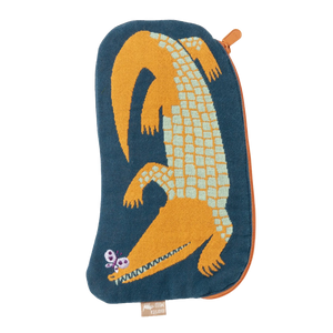 Fabric Pouch Crocodile & Butterfly