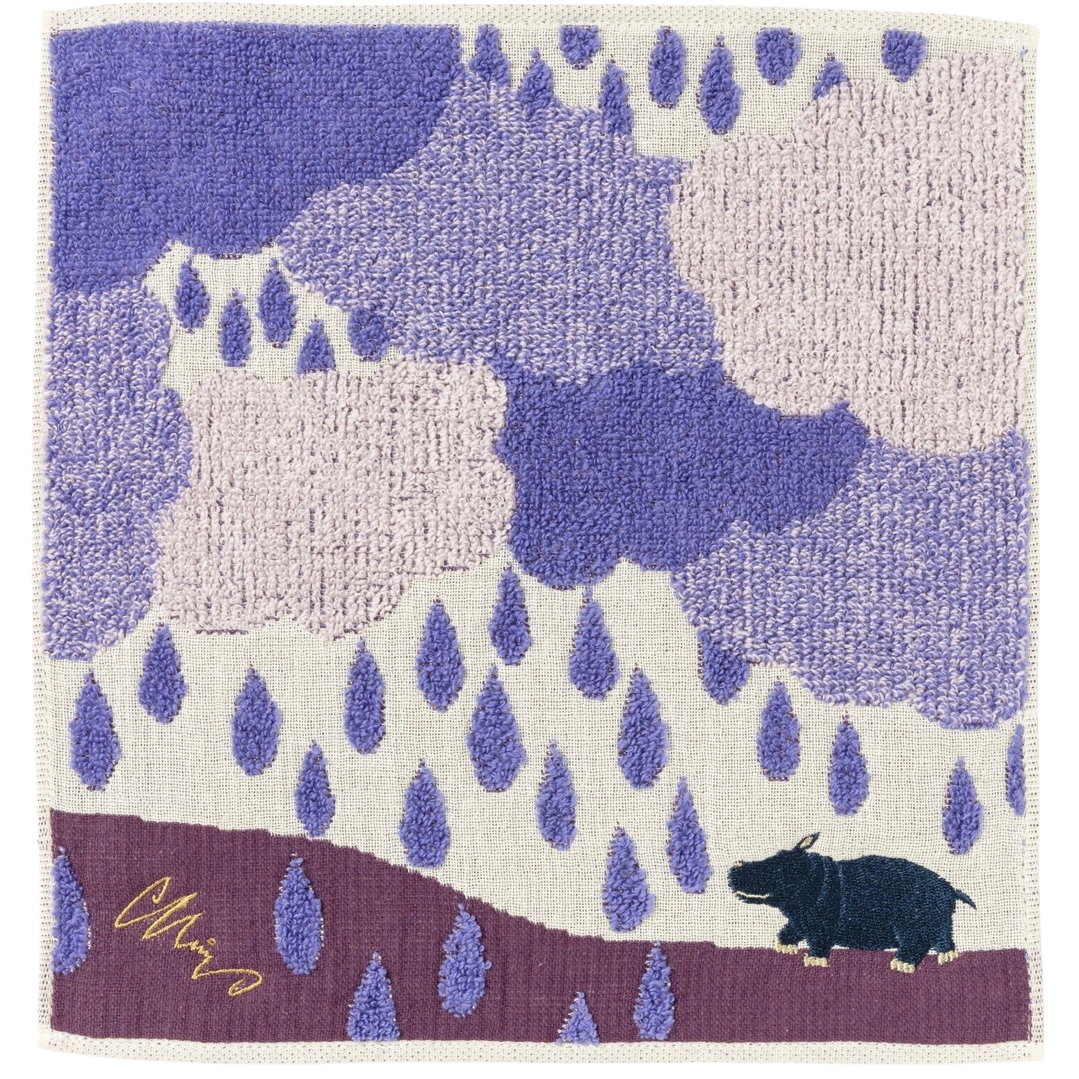 Face Towel | Hippo Purple