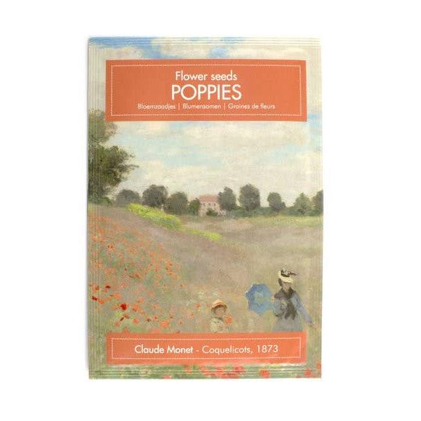 Field With Poppies | Monet | Postcard With Flower Seeds