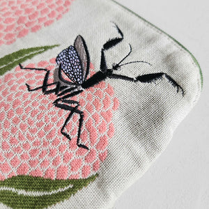 Flat Pouch | Flower and Praying Mantis