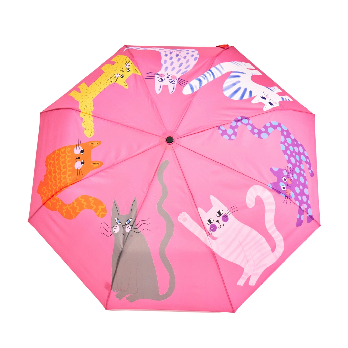 Fuchsia Arty Cats | Duck Umbrella 