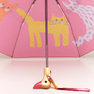 Fuchsia Arty Cats | Duck Umbrella a
