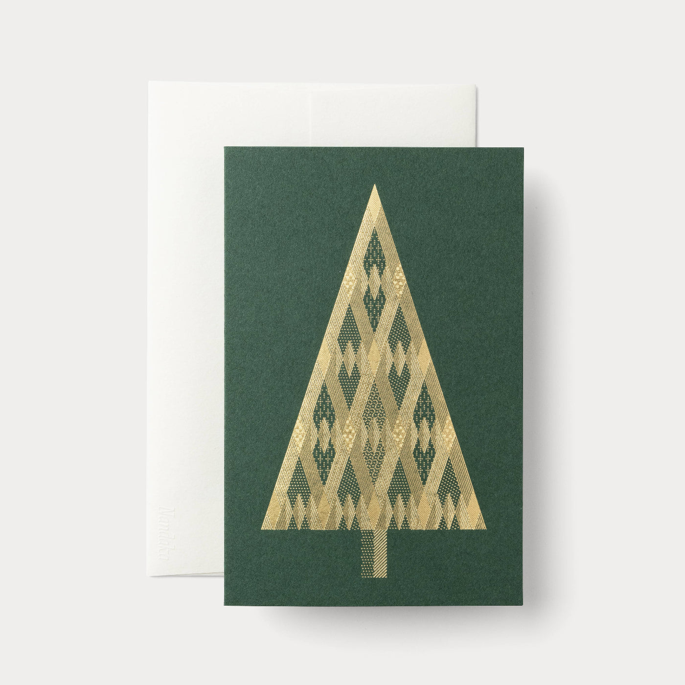 Gold Foil Tree Christmas Card | All Is Bright: Green and Gold
