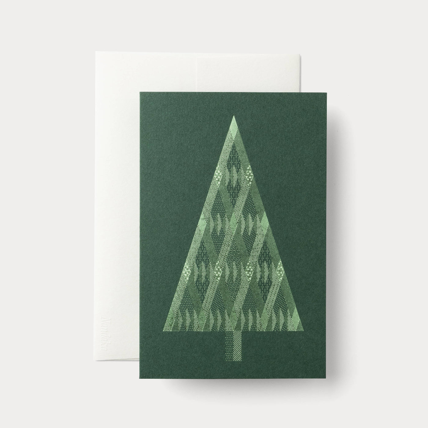 Green Foil Tree Christmas Card | All Is Bright: Green and Green
