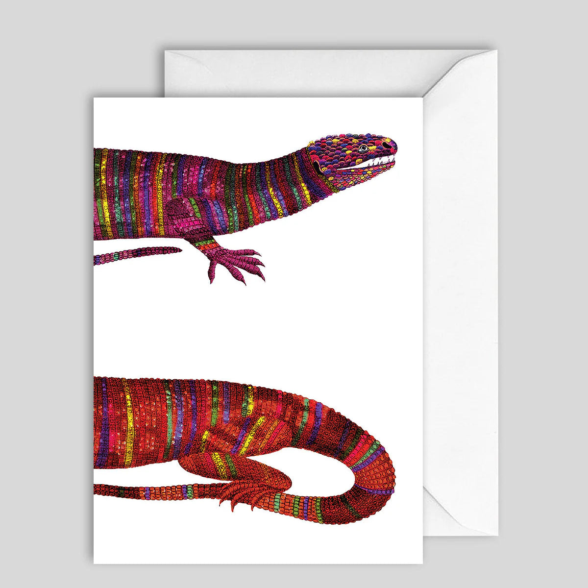 Greeting Card Red Lizard
