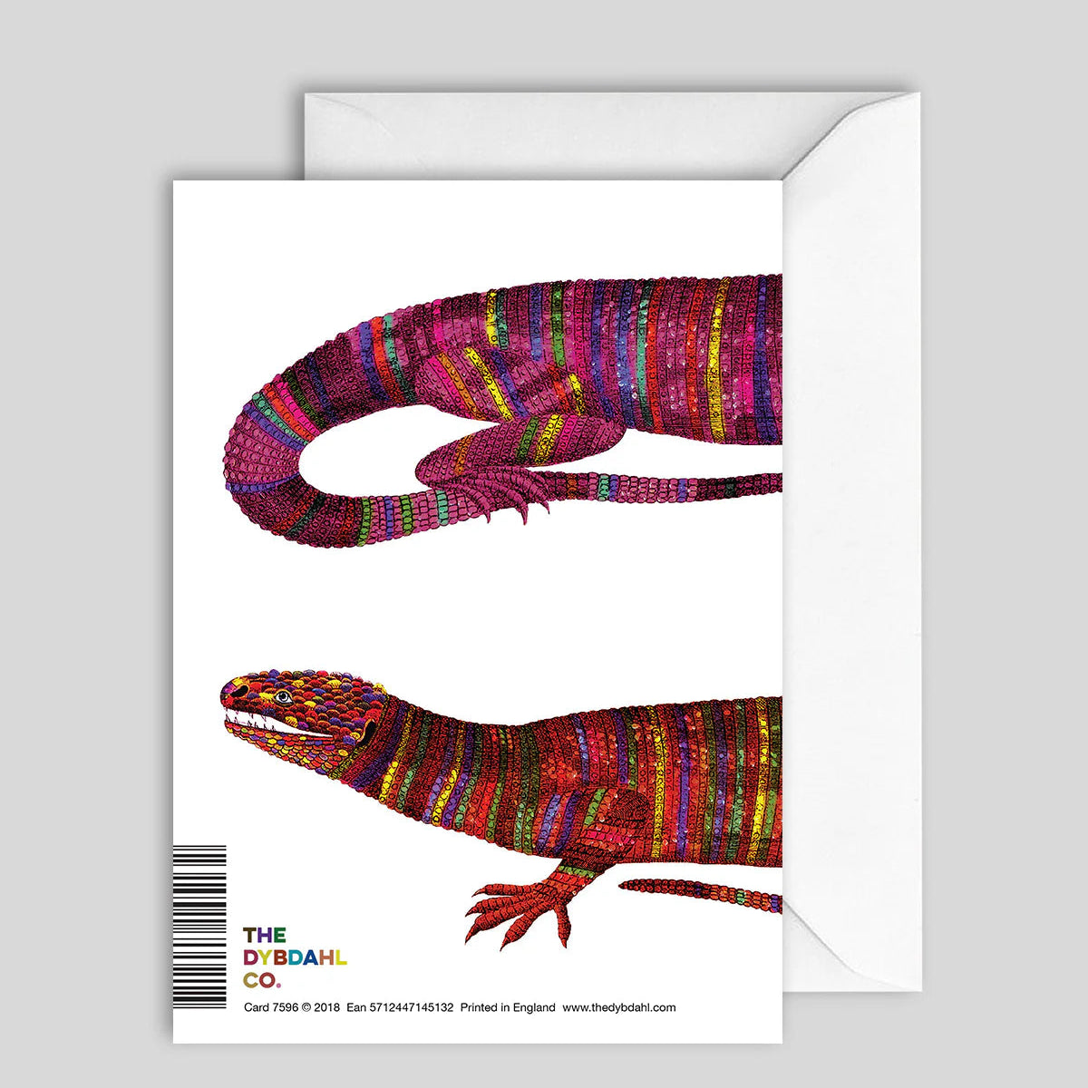 Greeting Card Red Lizard