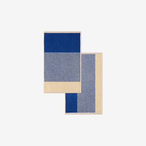 Guest Towel Set 2 pcs. | Cobalt Blue Ecru