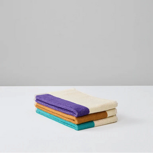 Guest Towel Set 3 pcs. | Turquoise Purple Toffee