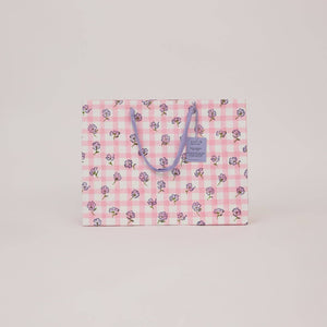 Hand Block Printed Gift Bags Large | Violet Meringue