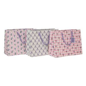 Hand Block Printed Gift Bags Large | Violet Meringue